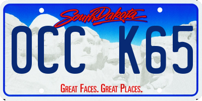 SD license plate 0CCK65