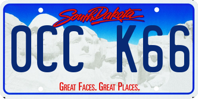 SD license plate 0CCK66