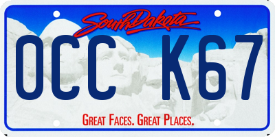 SD license plate 0CCK67