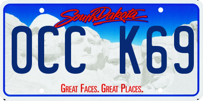 SD license plate 0CCK69