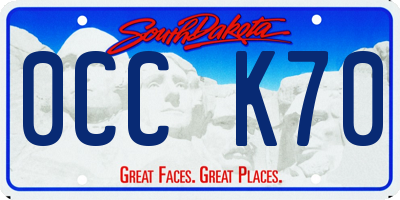 SD license plate 0CCK70