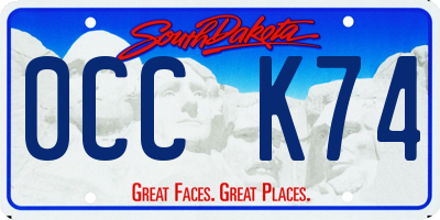 SD license plate 0CCK74