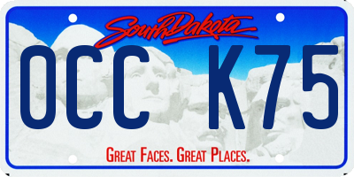 SD license plate 0CCK75