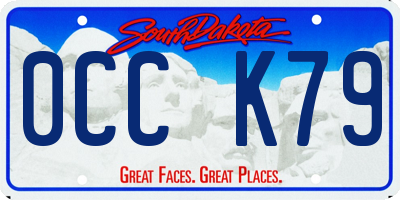 SD license plate 0CCK79