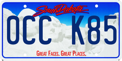 SD license plate 0CCK85
