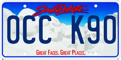SD license plate 0CCK90