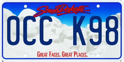 SD license plate 0CCK98