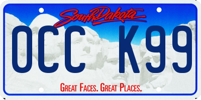 SD license plate 0CCK99