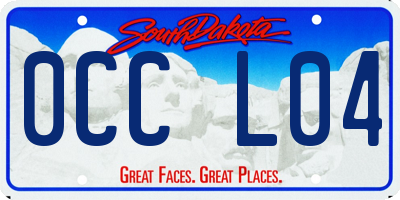 SD license plate 0CCL04