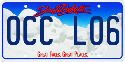 SD license plate 0CCL06