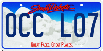 SD license plate 0CCL07