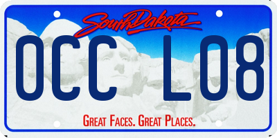 SD license plate 0CCL08