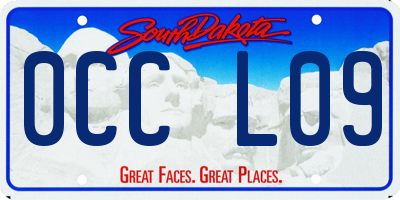 SD license plate 0CCL09