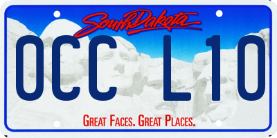 SD license plate 0CCL10