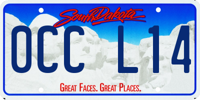 SD license plate 0CCL14