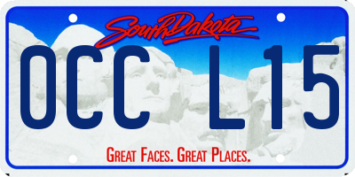 SD license plate 0CCL15