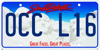 SD license plate 0CCL16