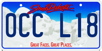 SD license plate 0CCL18