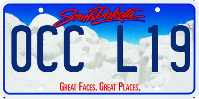 SD license plate 0CCL19