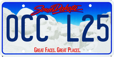 SD license plate 0CCL25