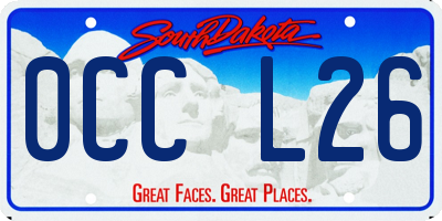 SD license plate 0CCL26