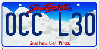 SD license plate 0CCL30