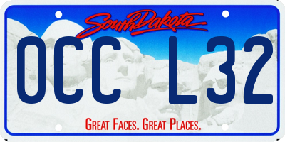 SD license plate 0CCL32