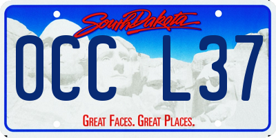 SD license plate 0CCL37