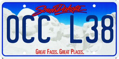 SD license plate 0CCL38