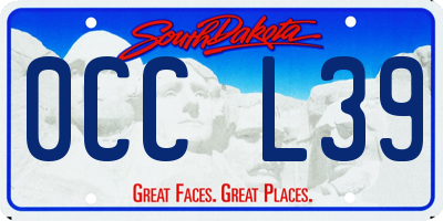 SD license plate 0CCL39