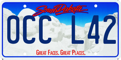 SD license plate 0CCL42