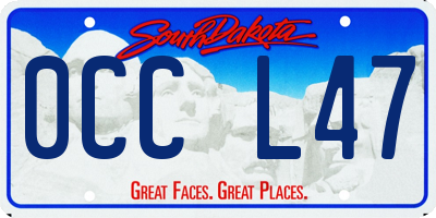 SD license plate 0CCL47