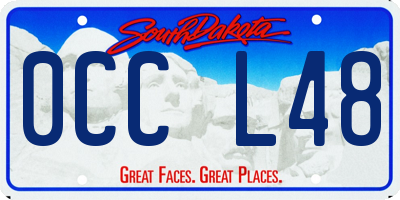 SD license plate 0CCL48