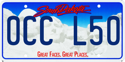 SD license plate 0CCL50
