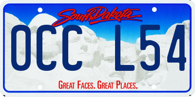 SD license plate 0CCL54