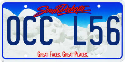 SD license plate 0CCL56