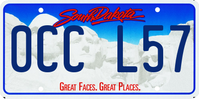 SD license plate 0CCL57