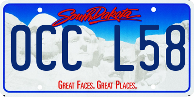 SD license plate 0CCL58