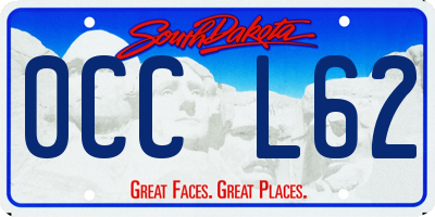 SD license plate 0CCL62