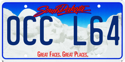 SD license plate 0CCL64