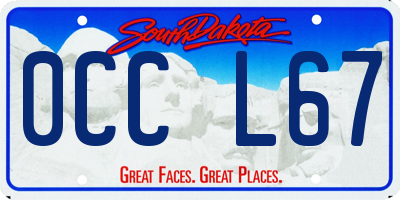 SD license plate 0CCL67