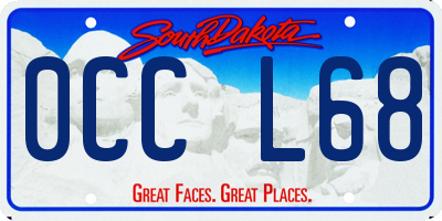 SD license plate 0CCL68