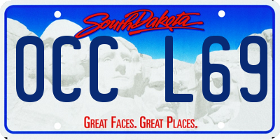 SD license plate 0CCL69