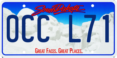 SD license plate 0CCL71