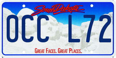 SD license plate 0CCL72