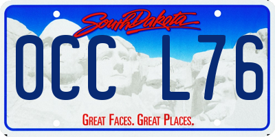 SD license plate 0CCL76