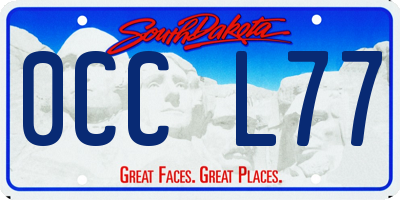SD license plate 0CCL77