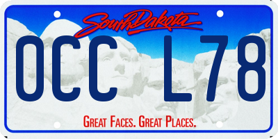 SD license plate 0CCL78