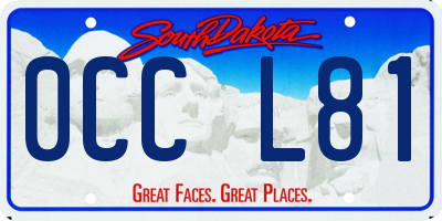 SD license plate 0CCL81