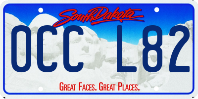 SD license plate 0CCL82